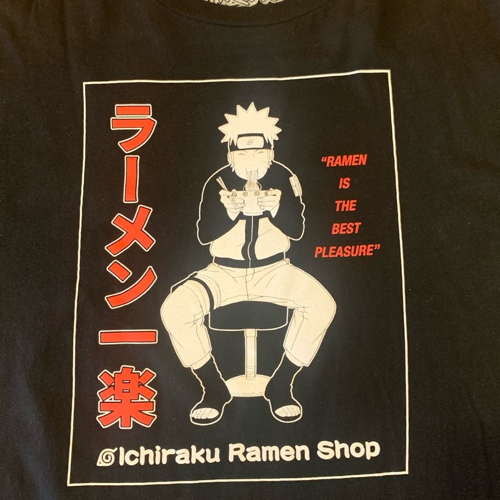 Naruto Shippuden Ripple Junction Tee Large Black white Red Graphic Short sleeve - Picture 3 of 6